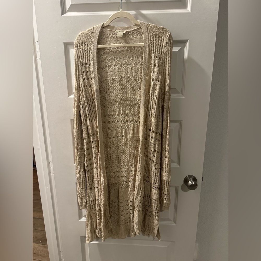 Lucky Brand Women’s Crochet Cardigan Size L